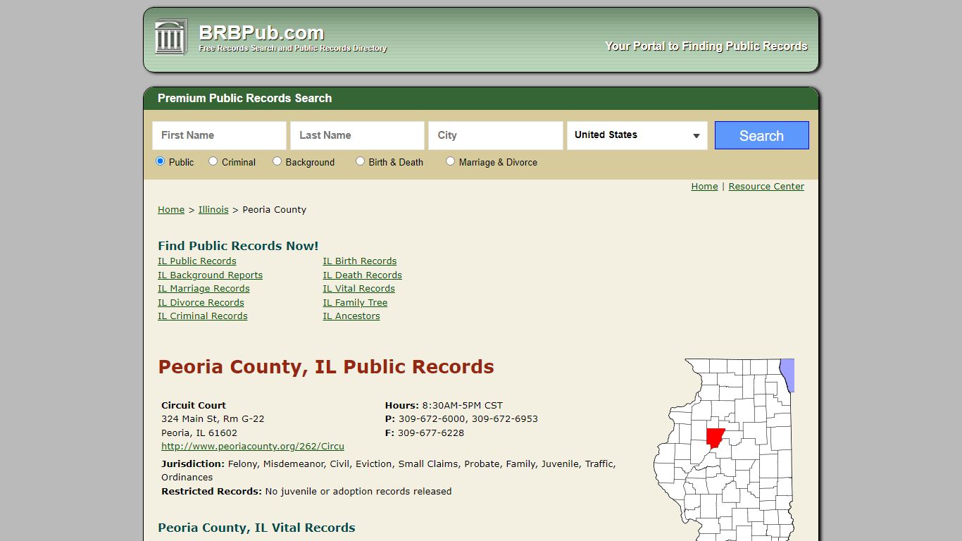 Peoria County Public Records | Search Illinois Government ...